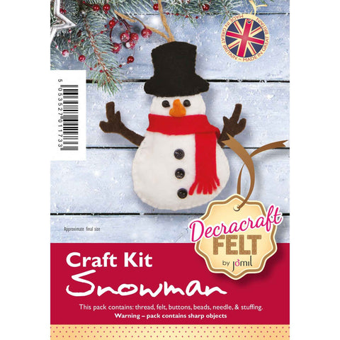 Christmas Snowman Felt Craft Kit - Jomil FK13