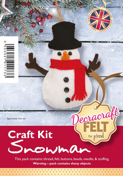 Christmas Snowman Felt Craft Kit - Jomil FK13