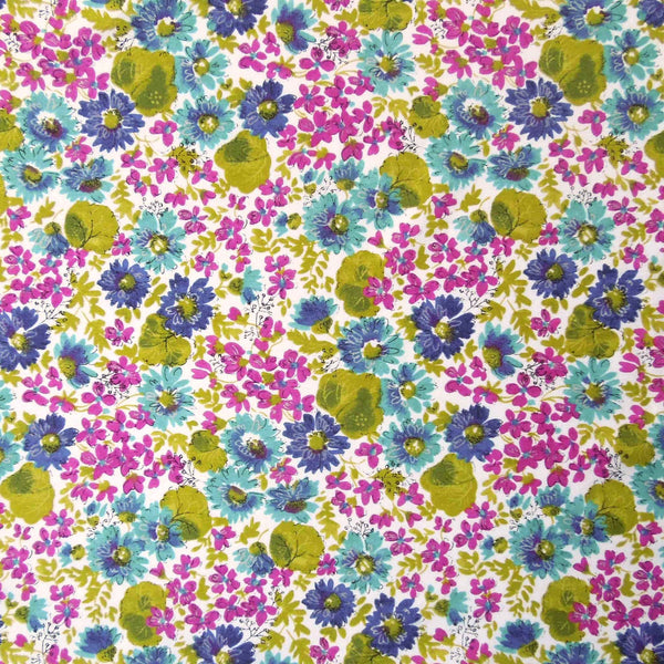 Raspberry Cotton Flower Fabric - Cassandra - Clothworks