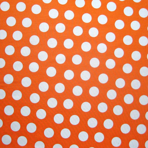 Large Polka Dot Cotton Fabric Orange - Timeless Treasures