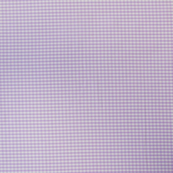 Gingham Lilac Cotton Fabric - 3mm Check