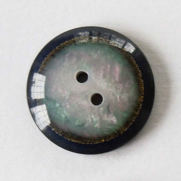 Black Round Pearlescent Buttons - 15mm - 25mm