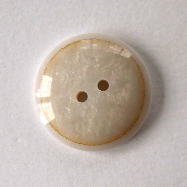 White Round Pearlescent Buttons - 15mm - 25mm