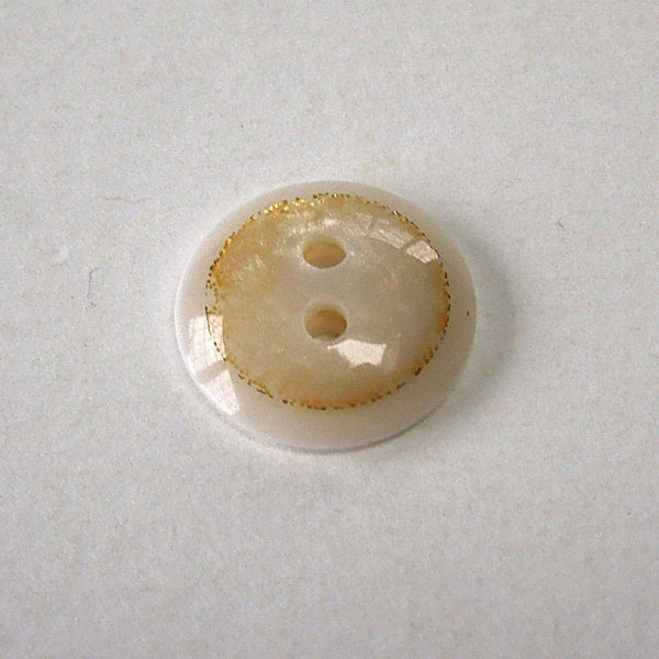 White Round Pearlescent Buttons - 15mm - 25mm