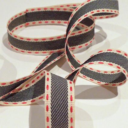 Vintage Stitch Ribbon Black Berisfords - 15mm