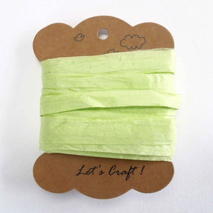 15mm Craft Raffia Paper Ribbon Light Green - 5 Metres