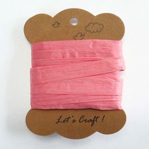 15mm Craft Raffia Paper Ribbon Rose Pink - 5 Metres
