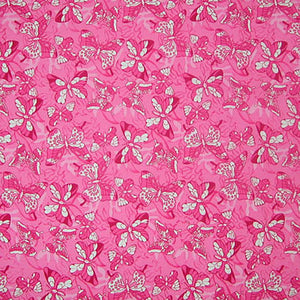 Butterflies Cotton Fabric, Pink Small Butterfly Fabric