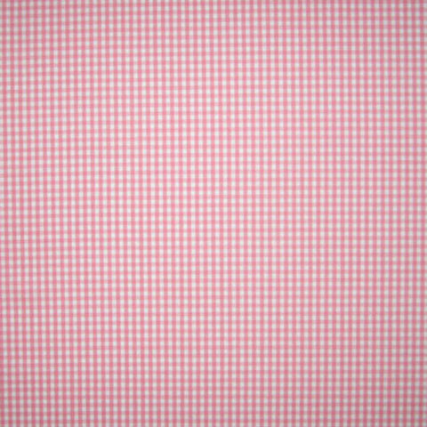 Gingham Light Pink Cotton Fabric - 3mm Check