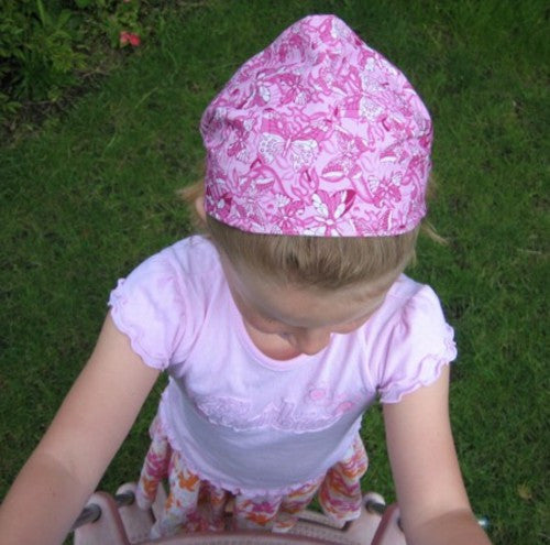 Pink Butterfly Cotton Scrunchie, Hairband and Bandana in Organza Gift Bag