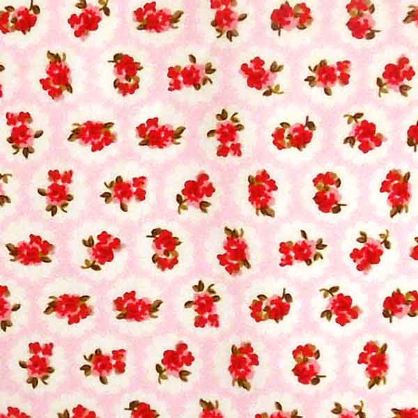 Cotton Poplin Fabric Pink and Red - Rose & Hubble
