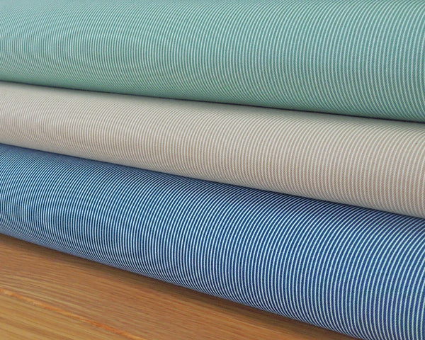 Narrow Stripe Teal Cotton Fabric - Andover Fabrics 6048/T