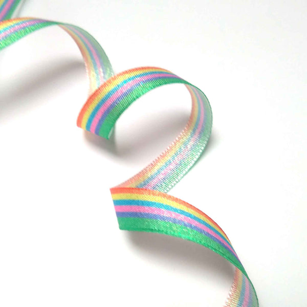 15 mm Rainbow Shimmer Ribbon by Berisfords