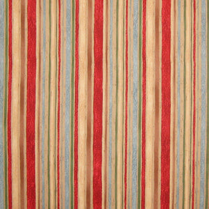 Gold and Red Stripe Cotton Fabric - Benartex