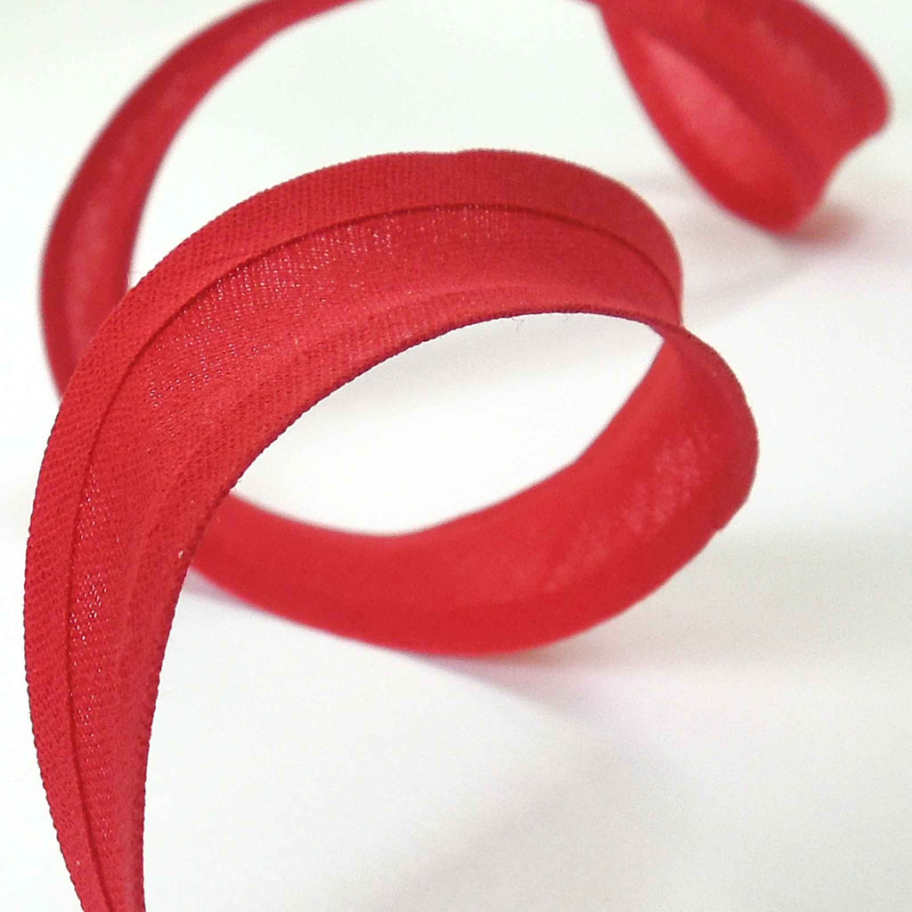 25mm Plain Bias Binding - Matt Red - Single Fold – Fabric and Ribbon