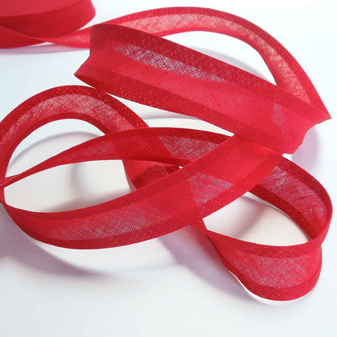 25mm Plain Bias Binding Dull Red - Single Fold