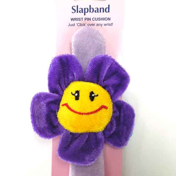 Pincushion Wrist Slap Band Flower Face - Hemline H276.F