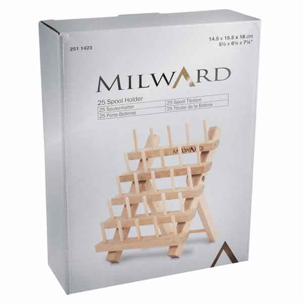 Beech Wood Holder for 25 Spools Folding Wooden Bobbin Rack - Milward