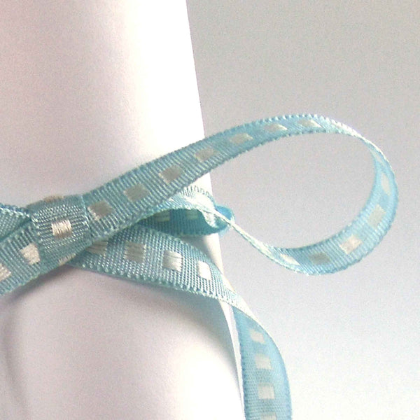 7mm Sky Blue Box Stitch Ribbon - Berisfords