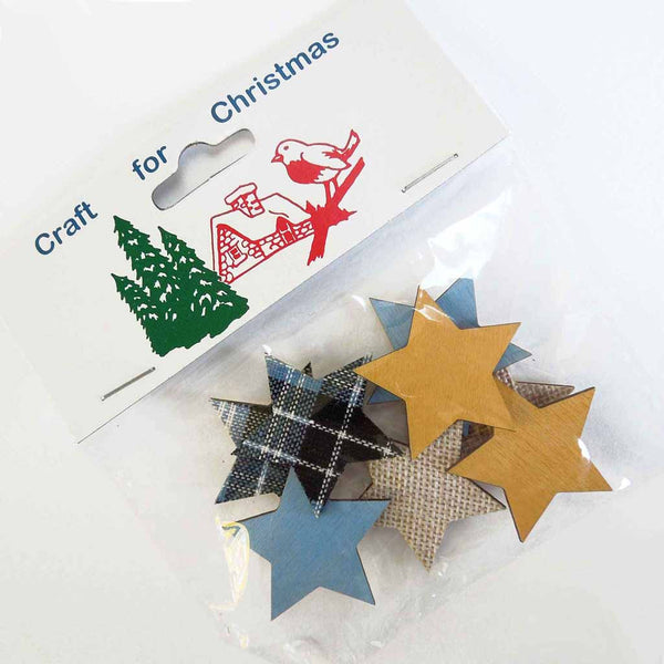Wooden Stars Stick On Card Making Pack