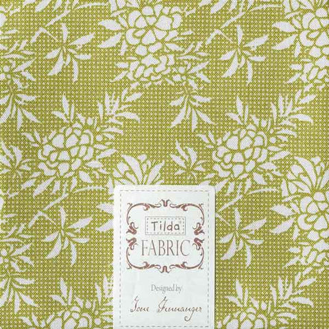 Flower Bush Green Fat Quarter, Harvest Collection, Tilda Fabric 481554