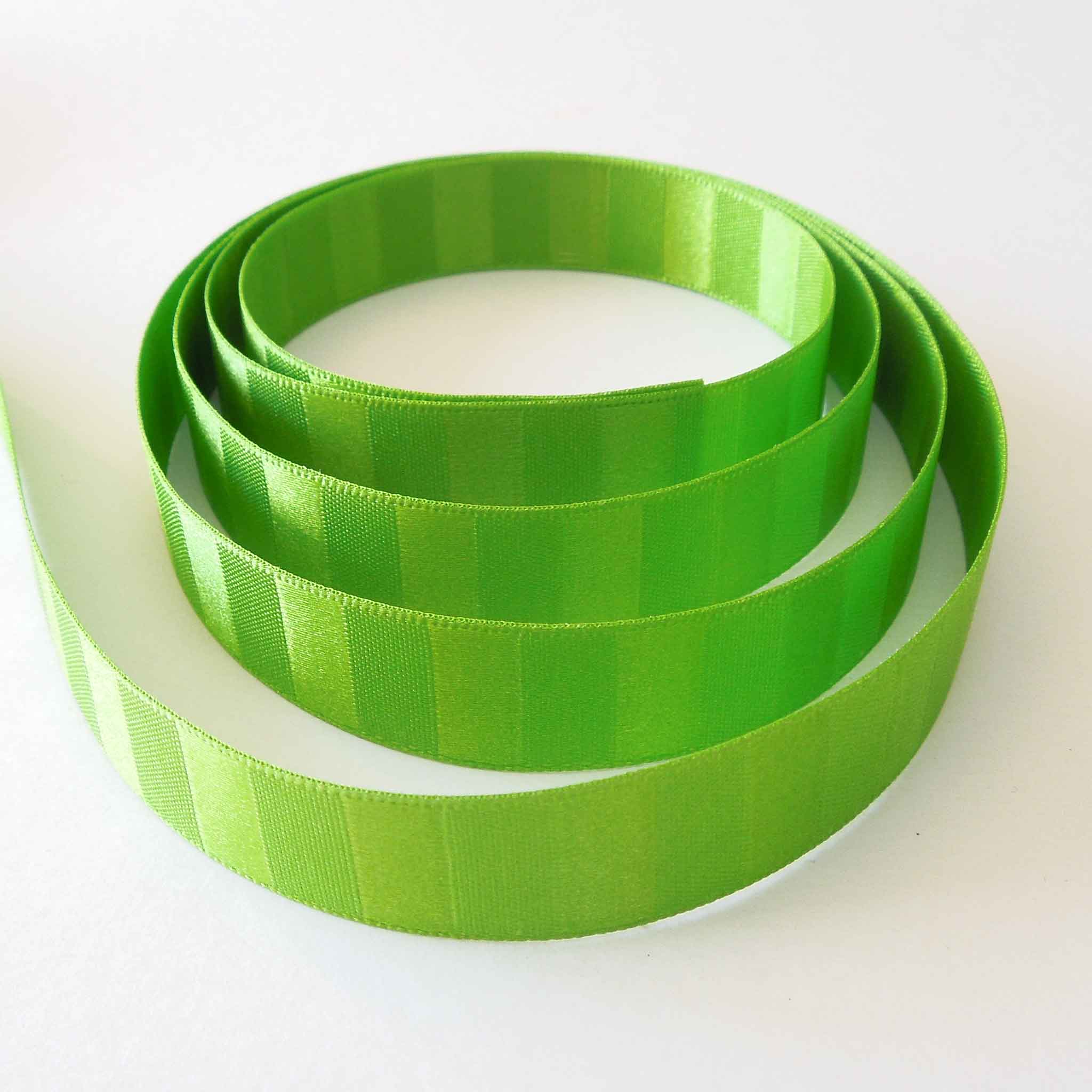 Tiger Stripe Ribbon Meadow Green Berisfords - 15mm