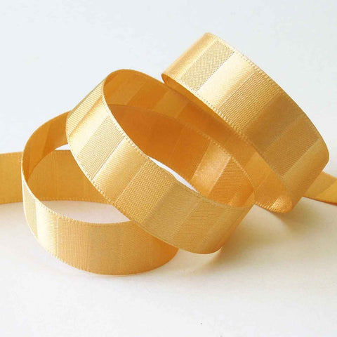 Tiger Stripe Ribbon Honey Gold Berisfords - 25mm