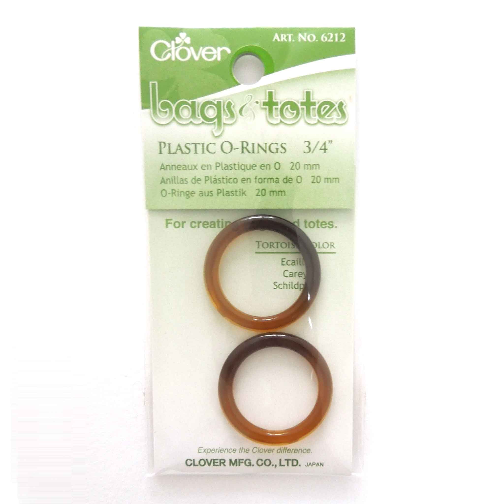 20mm Plastic O-Rings Tortoise Color - Clover 6212