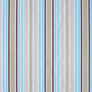 Toy Stripe Blue Chocolate Furnishing Fabric and Clarke - Playtime Collection