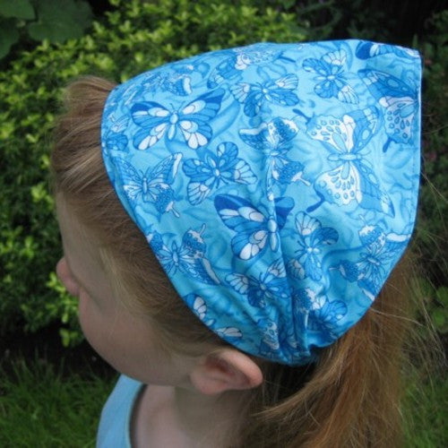 Turquoise Butterfly Scrunchie, Hairband and Bandana in Organza Gift Bag