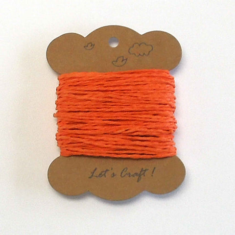 Craft Raffia Paper Twine Orange - 12 Metres