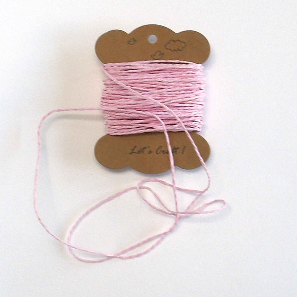 Craft Raffia Paper Twine Pink - 12 Metres