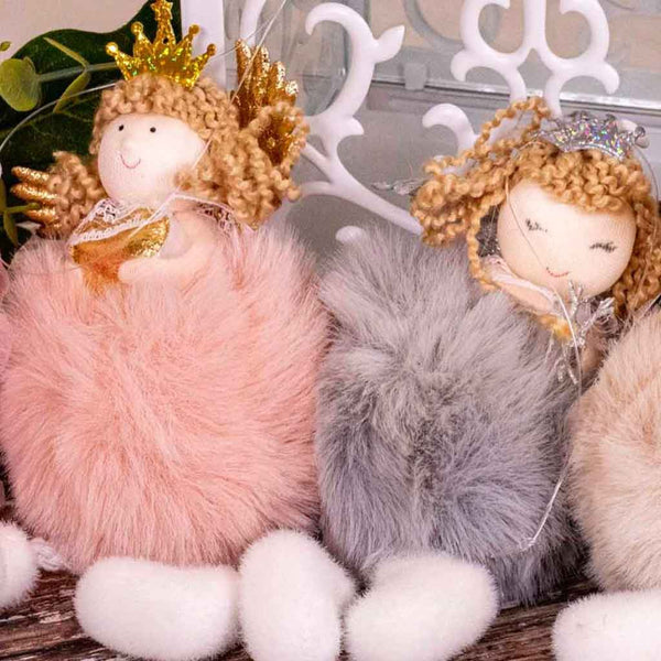 Fluffy Fairies Christmas Decorations - 22cm tall