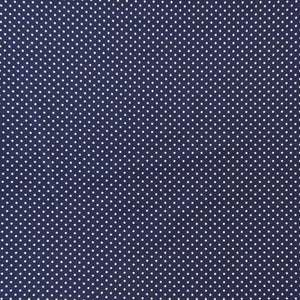 Small Polka Dot Dark Blue - Cotton Fabric