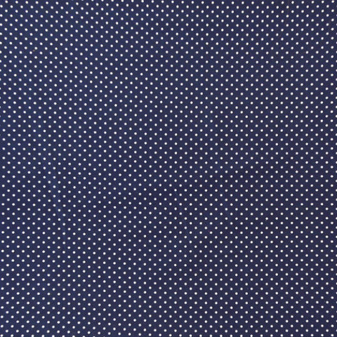 Small Polka Dot Dark Blue - Cotton Fabric