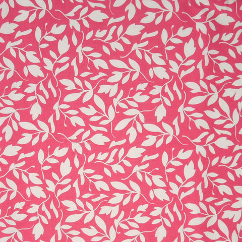 Primrose Garden Blake, Pink Leaf Patterned Cotton Fabric by Riley Blake