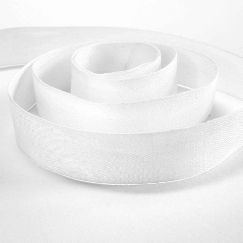 25mm White Woven Cotton Tape