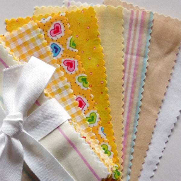 Yellow Fabric Bundle Mini Patchwork Pack - 2.5 x 5 inches
