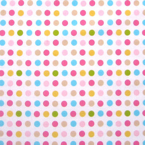 Spotty by Clarke formerly Globaltex , Yellow, Pink and Blue Cotton Furnishing Fabric,